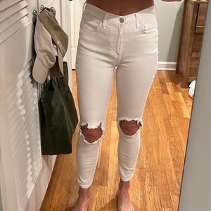 Free people White skinny jeans